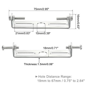 TOP-VIGOR 4Sets Light Fixture Ceiling Bracket, 75x18x16mm Ceiling Light Plate Kit, Pendant Light Lighting Fixture Mounting Bracket Hardware for Chandelier Lighting Home Office