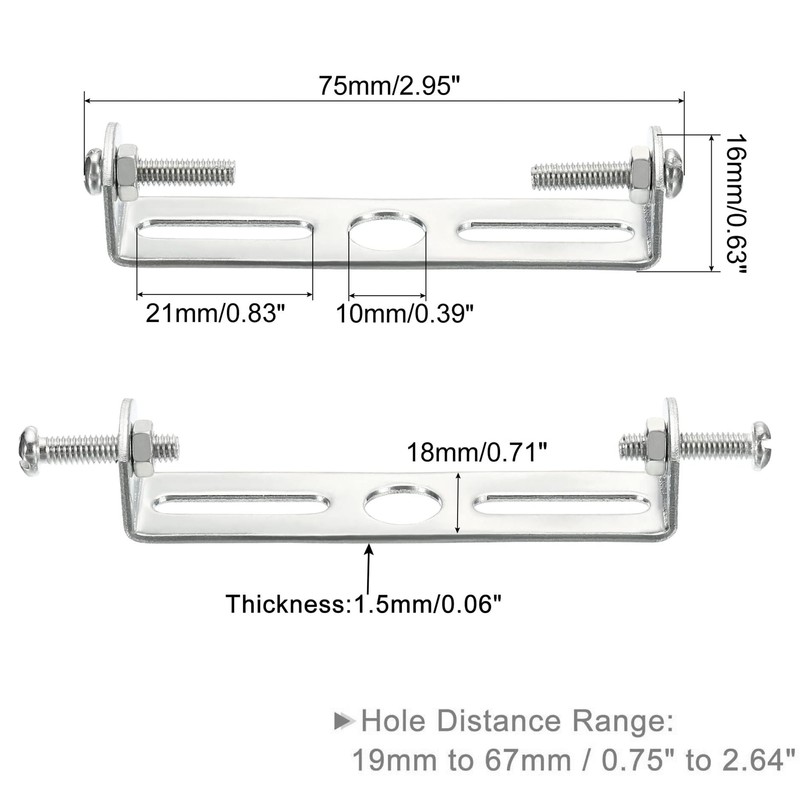 TOP-VIGOR 4Sets Light Fixture Ceiling Bracket, 75x18x16mm Ceiling Light Plate