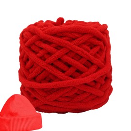 Needle Knitting Woven Slipper Yarn - Single Thick Terylene Ice Strip Quick Yarn | Single Big Ball Terylene Wool Yarn for Weave Scarves Blanket Slipper