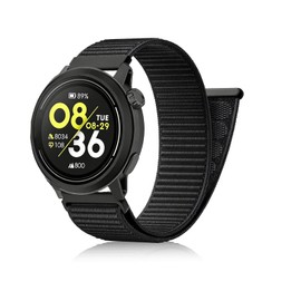SUGARJAR Nylon Replacement Bands Compatible with COROS PACE 3/4/Pro, COROS APEX Pro/2 PRO/APEX 46 MM/4 42MM, Soft & Breathable Straps for Women and Men, Black