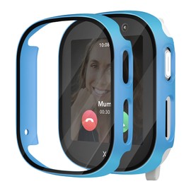 Seltureone Pack of 2 Case for Xplora X6 Play Protective Case with Screen Protector, Hard PC 360° All-Round Anti-Scratch Anti Dust HD Ultra Thin Protective Case for Xplora X6 Play Children Girls