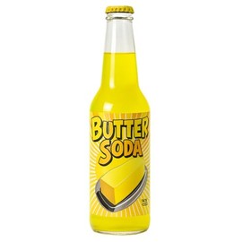 Rocket Fizz Butter Soda Flavor | Cane Sugar | Craft Soda Pop Drinks | 12 oz in Glass Bottle (1 Bottle)