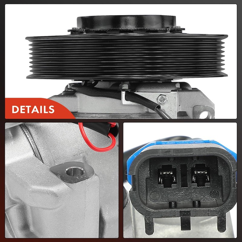 A-Premium Air Conditioner AC Compressor with Clutch Compatible with Freightliner