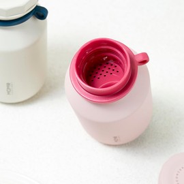 MOMO CONCEPT 01015-29298R Water Bottle, Vacuum Insulated, Lightweight, Rock Tumbler, 10.1 fl oz (300 ml), Cream White