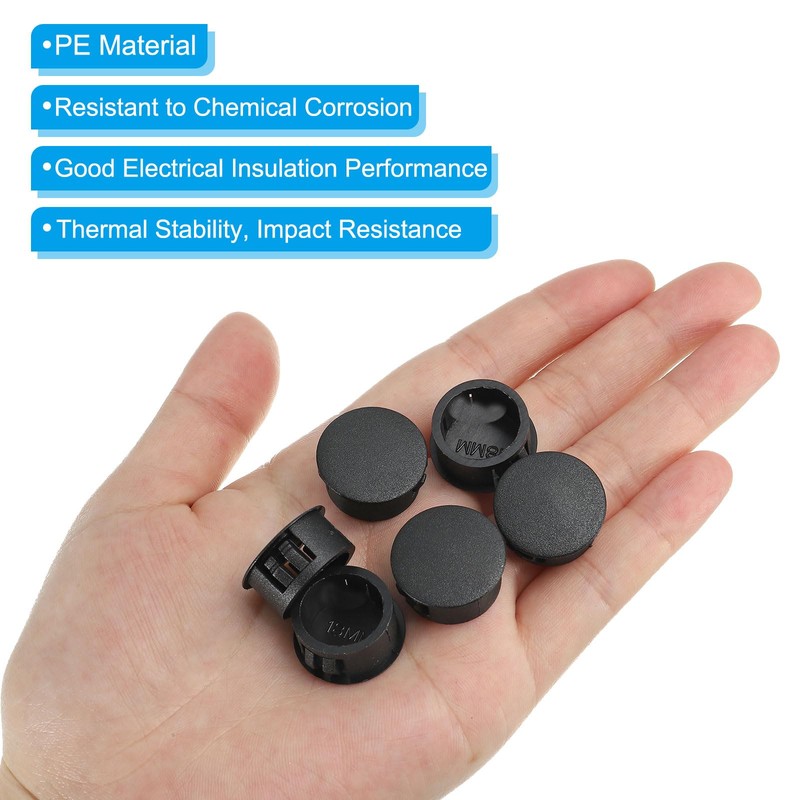 PATIKIL 18mm (11/16") Plastic Hole Plugs, 30Pcs Flush Type Round