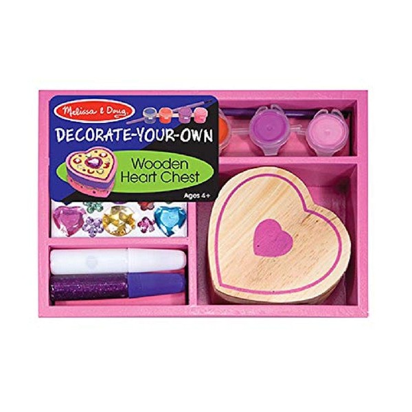 Melissa & Doug Decorate-Your-Own Wooden Heart Box
