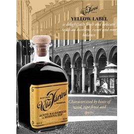 Via Farini Yellow Label Aceto Balsamico Di Modena IGP Aged Artisan Italian Balsamic Wine Vinegar 8.45 Fl Oz