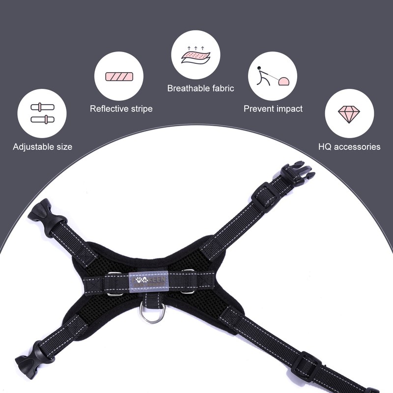Dog Harness Comfort Soft Breathable Adjustable Mesh Pet Chest Strap