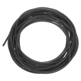 M METERXITY Silicone Tubing, 1/25"(1mm) ID x 1/8"(3mm) OD Silicone Rubber Vacuum Tube, 20ft(6 M) High Temp Water Air Hose Pipe for Pump/Liquid Transfer/Home Brewing/Winemaking [Black]