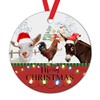 Christmas Farm Pig Rooster Cow Christmas Ornament Winter Snow Farmhouse