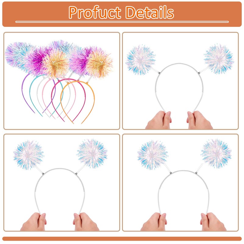 CUBACO Pom Pom Headband - Birthday Headband for Girls &