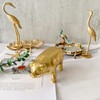 Pewery Golden Pig Statue, Animal Figurine Home Decor, Pig Sculpture
