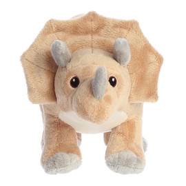 Aurora® Eco-Friendly Eco Nation™ Triceratops Stuffed Animal - Environmental Consciousness - Recycled Materials - Brown 12.5 Inches
