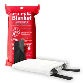 Fire Blanket 40” x 40” Fire Blankets Emergency for People Flame Retardant Fireproof Fire Suppression Blanket for Kitchen, Fireplace, Car, Office, Warehouse(1 Pack)