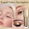 Liquid Glitter Eyeshadow, Metallic Shimmer Eyeshadow, Long Lasting, Quick-Drying Matte