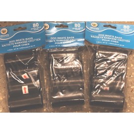 Greenbrier Kennel Club - GKC Dog Poop Waste Bags BLACK 20 COUNT 12 ROLLS 240 TOTAL BAGS + Free Shipping