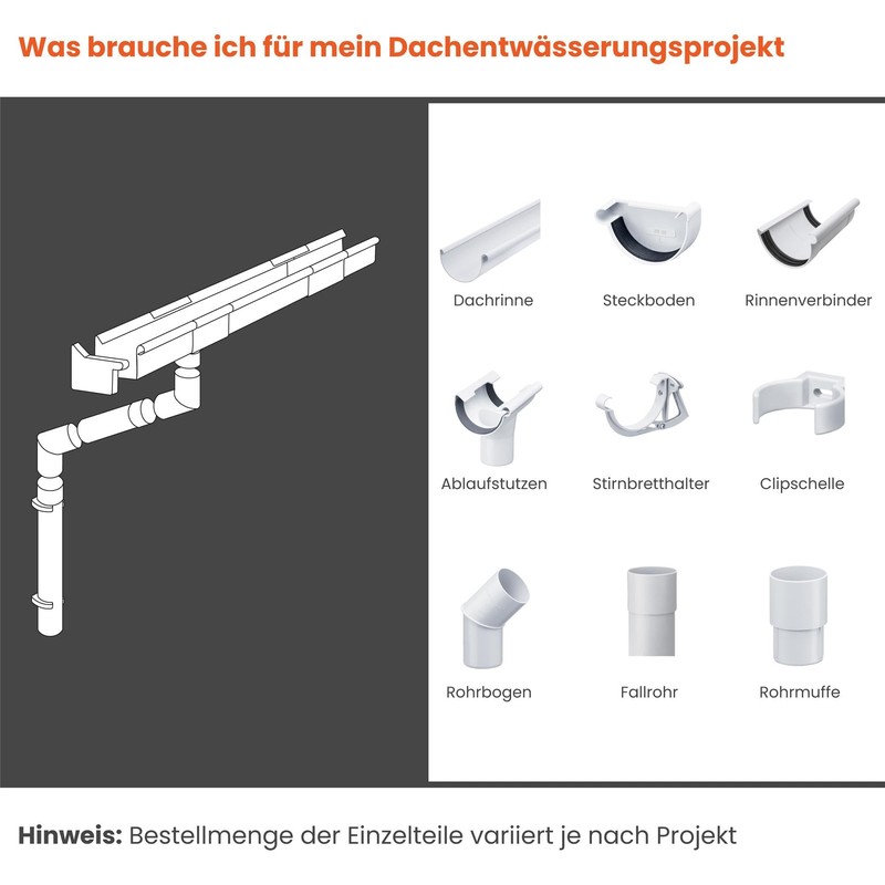 INEFA Reducer Downpipe, PVC DN100/85 Brown Accessories Downpipe Plastic, Connector,