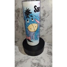 Decorated, Insulated, Suitable for Hot Beverages, With Lid, With Straw Eeyore Heart Tumbler 20oz Stainless Steel Skinny Straw Insulated Cup Mug