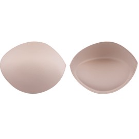 ButtonMode Padded Bra Cups Insert or Sew in, Instant Push Up Size Up Lift Up Support, Balconette Breast Enhancer for Bridal, Bridesmaid, Most Dresses, Beige, B, 1 Pair