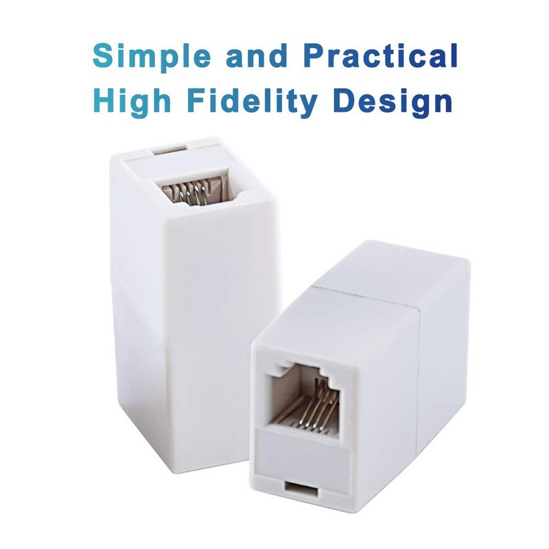 RFAdapter RJ11 Coupler, 2 Pack Telephone Phone Line Connector Coupler