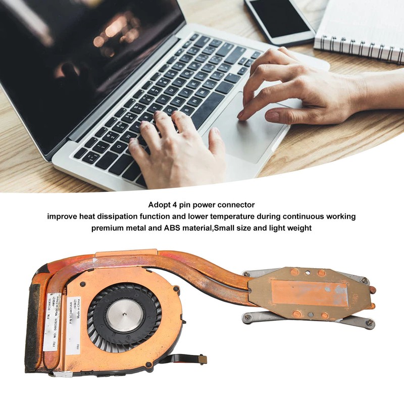 Laptop Cooling Fan 4Pin Power Metal ABS Light Weight Stable