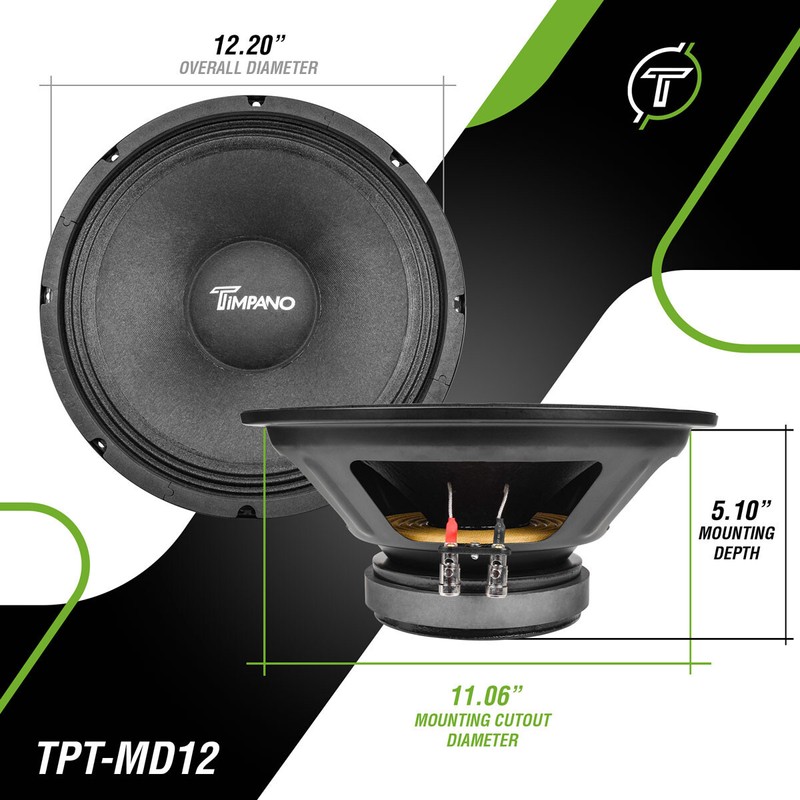 Timpano 1x Timpano TPT-MD12 – 12" Pro Audio Mid Bass