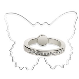 KRODI Smartphone Ring, Transparent, Clear, Thin, Stylish, Butterfly Shape, Ring Stand, Bunker Ring, Drop Prevention, One Hand Operation, Stand Function, 360 Degree Rotation, Compatible with Tablets,