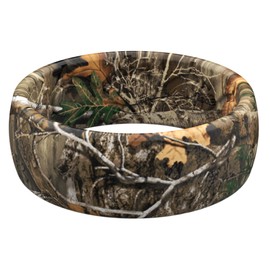 Groove Life RealTree Edge Camo Silicone Ring - Breathable Rubber Wedding Rings for Men, Lifetime Coverage, Unique Design, Comfort Fit Ring - Size 12