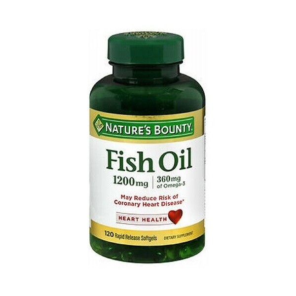 Natures Bounty Omega-3 Fish Oil 120 softgels 1200 mg
