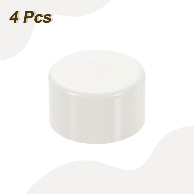 sourcing map 12Pcs PVC Pipe End Cap Fitting, 2" Furniture