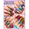Kalolary Set di 12 Matite per Nail Art 3D, Pennelli