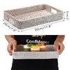 Hipiwe Hand Woven Tray with Handle Whitewash Rattan Serving Tray