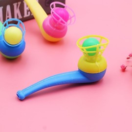 3PCS Ball Blowing Floating Blow Pipe Balls, Floating Ball for Birthday PartyBalance Game (Random Color)