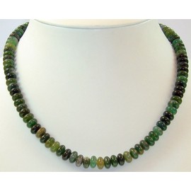 Agate Jewellery (Necklace) Moss Agate Necklace Moss Agate Lenses Size Approx. 10 mm Clasp 925 Sterling Silver Model Number 5023, Gemstone, Agate