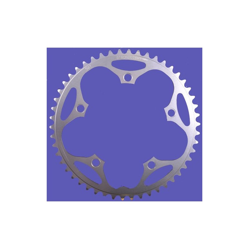 Stronglight 5-Arm / 130PCD Chain Ring - Silver, 42 T