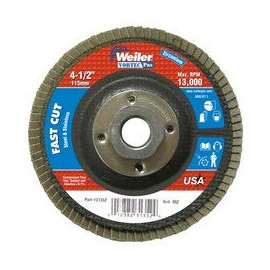 WEILER VORTEC PRO Non-Woven Type 29 Zirconium Flap DISC - 80 GRIT - Medium - 4 1/2 in Diameter - 5/8 in Center Hole - 31352