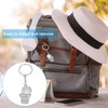 [PATIKIL] Basketball Hoop Keychain Basketball Keychain Silver Tone