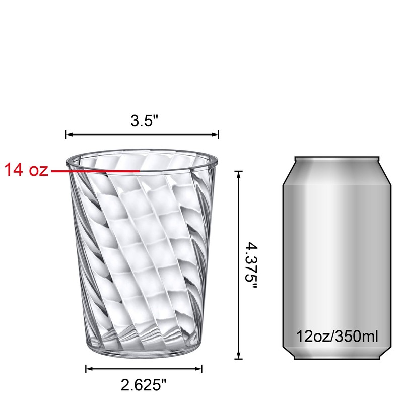 Amazing Abby - Glacier - 14-Ounce Plastic Tumblers (Set of