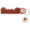 Samunshi® Leather Keyring with Engraving with Lettering Motifs Gifts Made