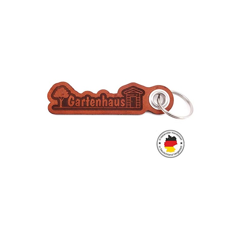 Samunshi® Leather Keyring with Engraving with Lettering Motifs Gifts Made
