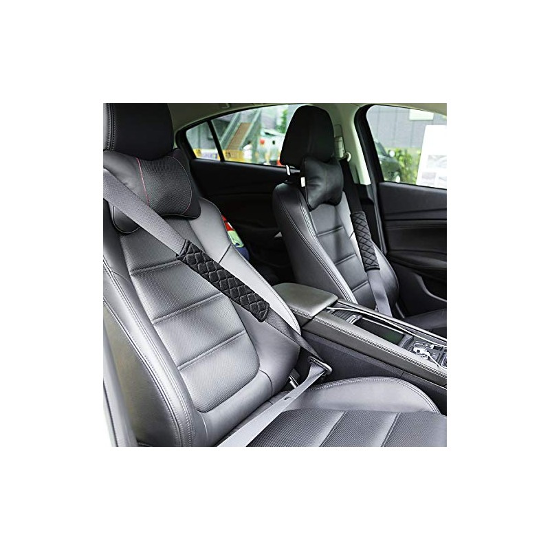 Tatuo 4 Pack Extra Long Seat Belt Covers for Comfort