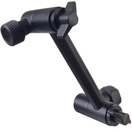 TRUSTMI Adjustable Shower Arm Extension 4 Inch Brass Shower Arm, High Rise or Lower Rainfall Showerhead and Hand Held Shower Combo, Matte Black