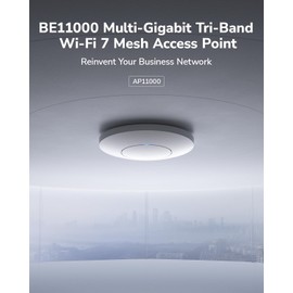 Cudy BE11000 Tri-Band Wi-Fi 7 Wireless Access Point, 1 x 10GB SFP+ Port, 2.5G PoE-in, Cudy APP Control and Mesh, PoE/DC Powered, AP11000