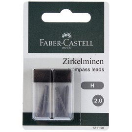 Faber-Castell FABER-CASTELL 123198 - Zirkelmine, 2mm, Härtegrad H, 12 Stück