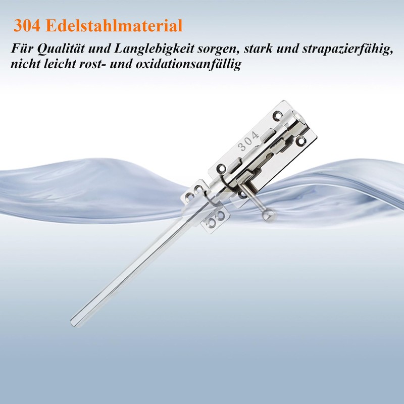 304 Stainless Steel Gate Lock Sliding Bolt Gate Lock Heavy