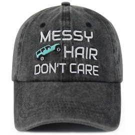Funny Baseball Hats for Women, Adjustable Cotton Messy Hair Don't Care Baseball Cap, Vintage Car Decorations Hat, Camping Gym Accessories Women Must Haves, Mothers Day Birthday Gifts for Mom Mama