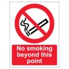 V Safety No Smoking Beyond This Point 150 x 200mm