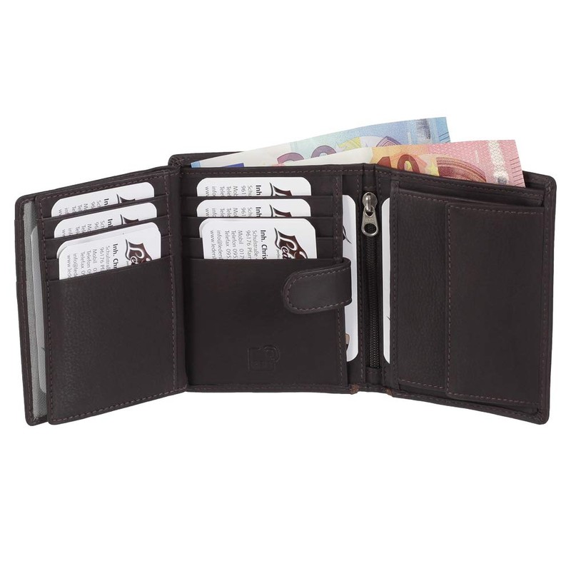 60951 Luxury Leather Wallet with RFID Protection - Space for