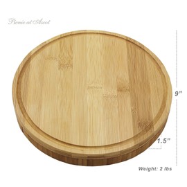 Picnic at Ascot Feta Bamboo Cheese Board with Knife Set