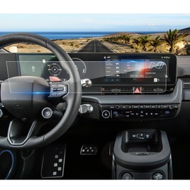 Coleya 2025 Ioniq 5 Screen Protector for Hyundai Ioniq 5 (SE Standard Range/SE/SEL/Limited/XRT) Dual 12.3-inch Displays, 9H Tempered Glass 2025 Ioniq 5 N Accessories Anti-Scratch/HD Transparent 12.3"